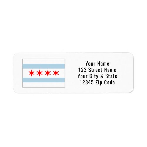 Chicago city custom print return address labels