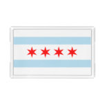 Chicago City Flag Acrylic Tray at Zazzle