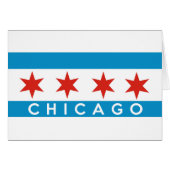 chicago city flag america text name (Front Horizontal)