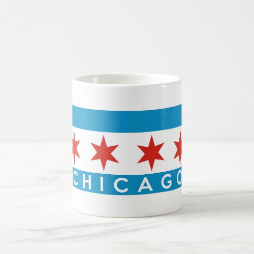 chicago city flag america text name coffee mug