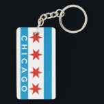 chicago city flag america text name keychain<br><div class="desc">chicago city flag america text name</div>