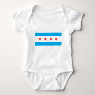 Chicago city flag baby bodysuit
