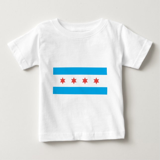 Chicago city flag baby T-Shirt (Front)