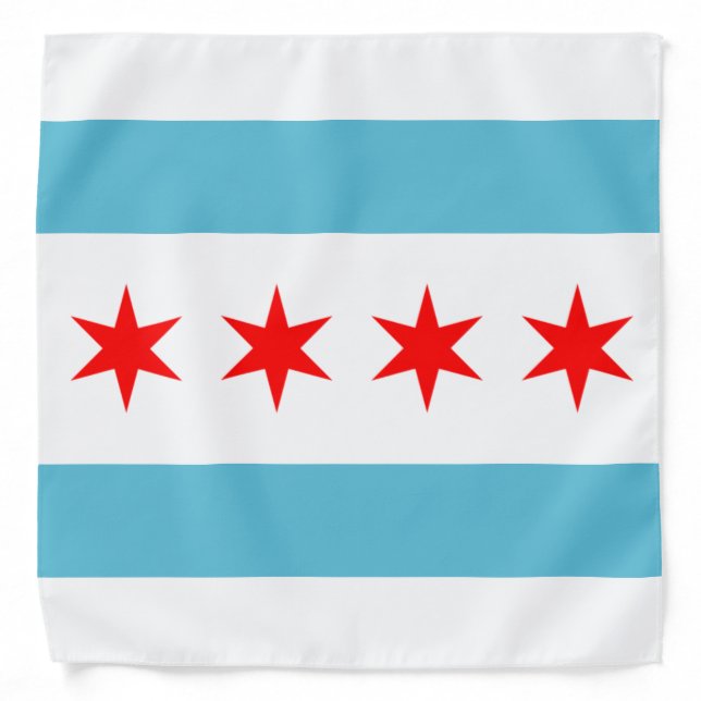 Chicago City flag Bandana (Front)