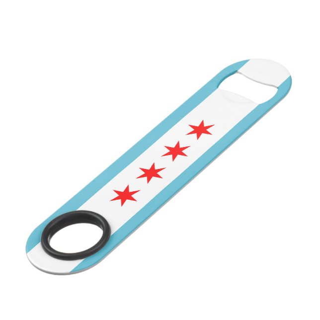 Chicago City flag Bar Key (Front Angled)