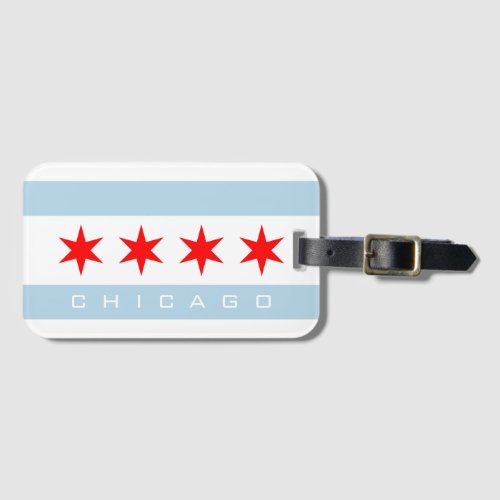 Chicago city flag custom travel luggage luggage tag