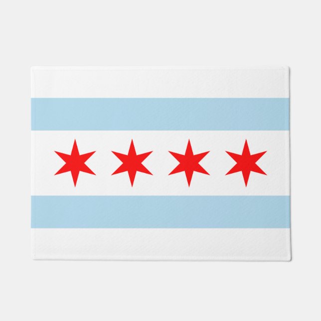 Chicago city flag doormat (Front)