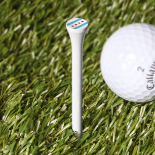 Chicago City flag Golf Tees