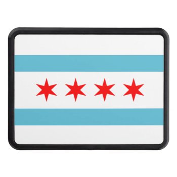 Chicago City Flag Hitch Cover by Pir1900 at Zazzle