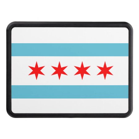Chicago City Flag Hitch Cover