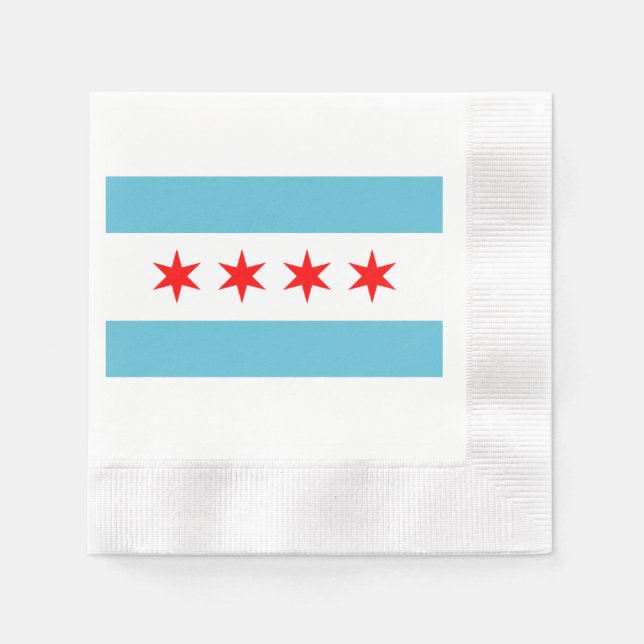 Chicago city flag napkins (Front)