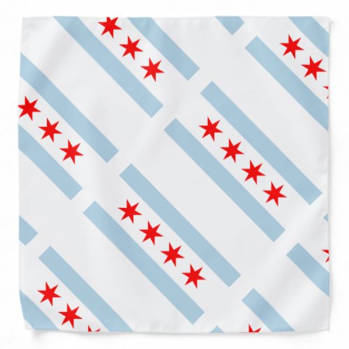Chicago city flag pattern custom bandana