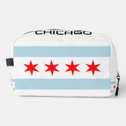 Chicago city flag personalized toiletry travel bag