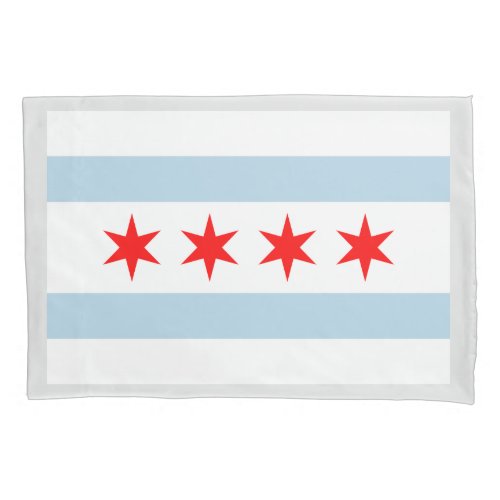 Chicago city flag pillowcase sleeve for bedroom
