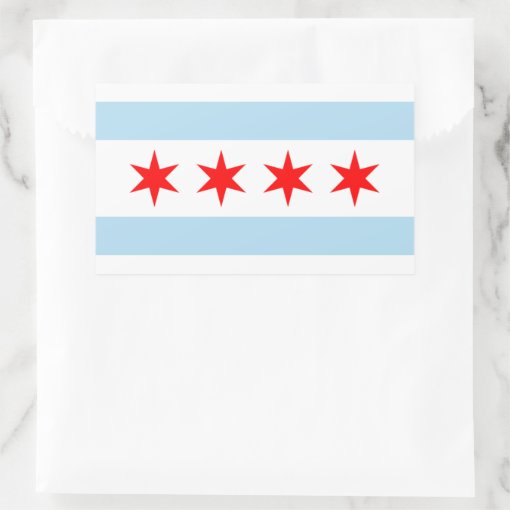 Chicago City Flag Rectangle Sticker | Zazzle