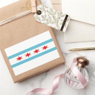 Chicago City flag Rectangular Sticker