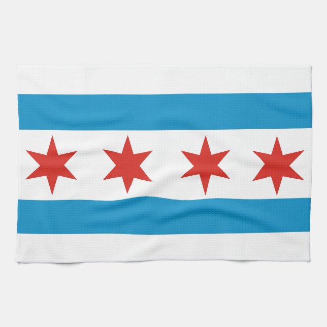 chicago city flag towel usa (Horizontal)
