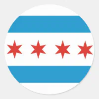 Chicago Flag Script Sticker