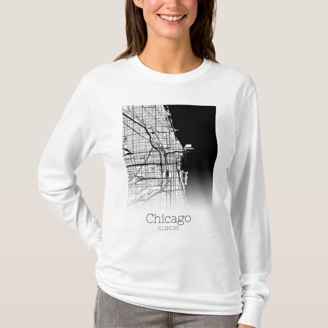 Chicago City Map T-Shirt (Front)