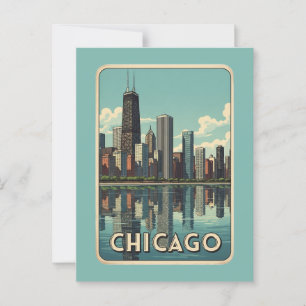 chicago city postcard