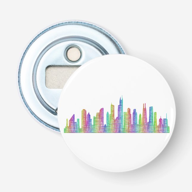 Chicago city skyline bottle opener (Front)