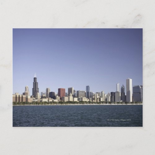 Chicago city skyline with Lake Michigan 2 Postcard