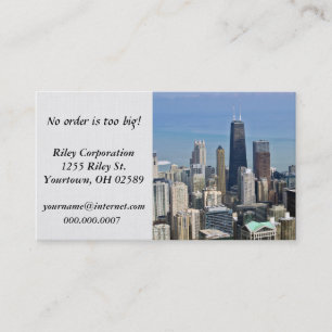 Chicago city skyscrapers business card