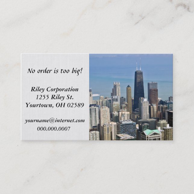 Chicago city skyscrapers business card (Front)