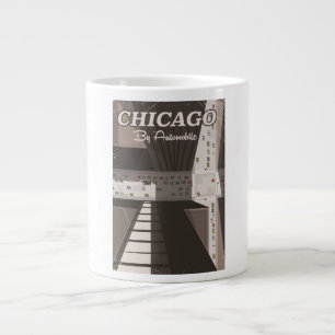 Chicago City travel poster Giant Coffee Mug