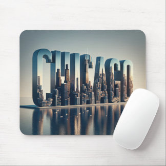 Chicago City Water Reflection Mouse Pad
