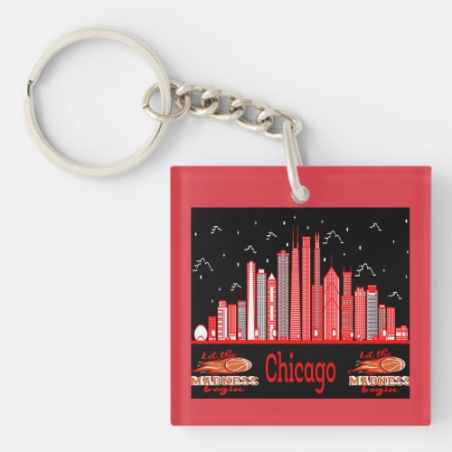 Chicago Cityscape Acrylic Keychain