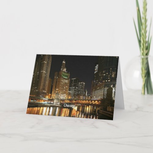 Chicago cityscape card