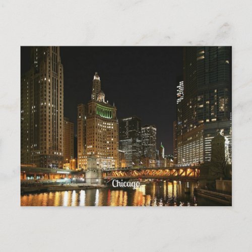 Chicago cityscape postcard