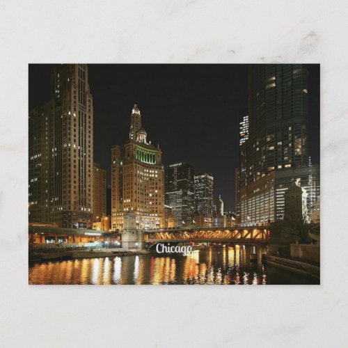 Chicago cityscape postcard