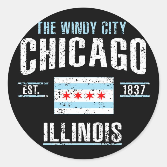 Chicago Classic Round Sticker (Front)
