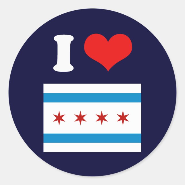 CHICAGO CLASSIC ROUND STICKER (Front)