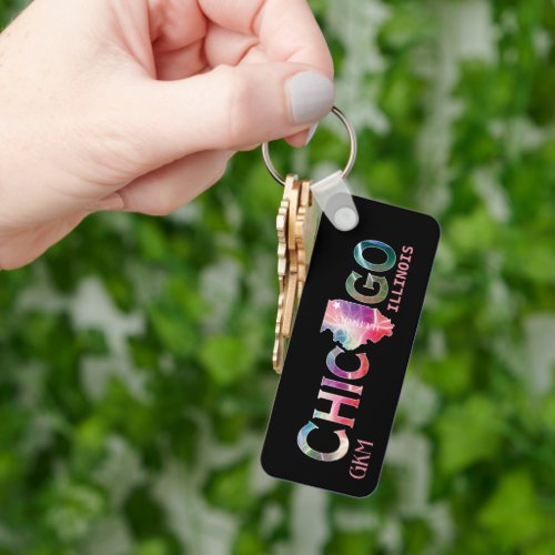 Chicago _ Colorful   Keychain