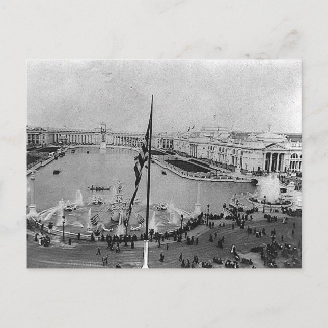Chicago Columbia Exposition, Grand Basin Postcard (Front)