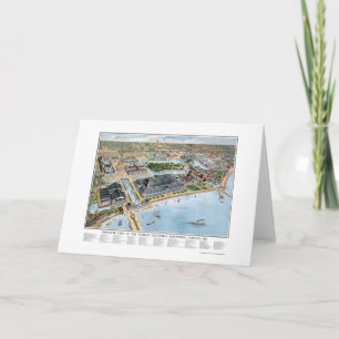 Chicago Columbian Expo, IL Panoramic Map-1893 Card