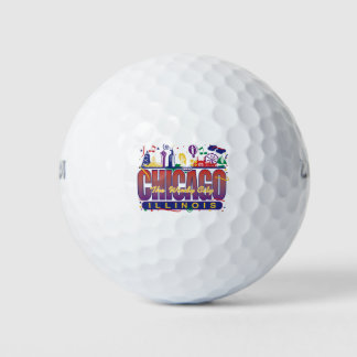 Chicago Confetti Golf Balls
