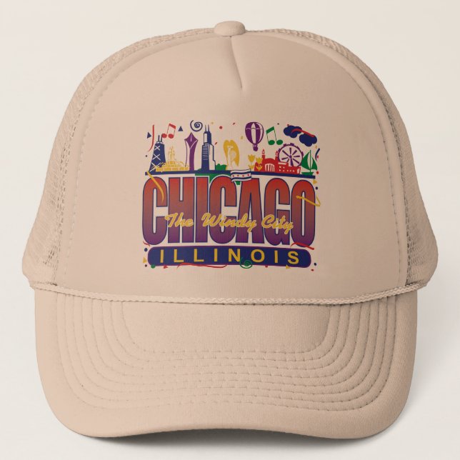 Chicago Confetti Trucker Hat (Front)