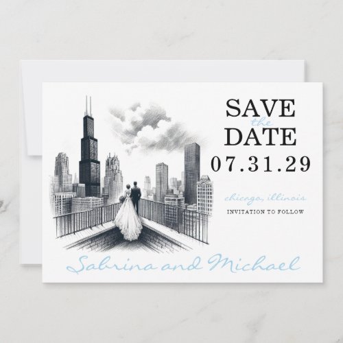 Chicago Couple Save The Date