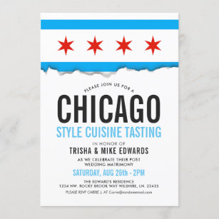 Chicago Cuisine   Party Flag Invite