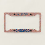 Chicago Custom License Plate Frame<br><div class="desc">Add some pizzazz to your car or truck with this custom Chicago license plate frame. The frame can be customized for your personal preferences. For more like this,  visit: www.zazzle.com/azorean and then browse the  License Plate Frame Collection.  @azoreandesigns1 #chicago #chicagolicenseframe #chicagovacations</div>