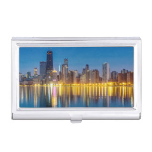 Chicago Dawn Cityscape Business Card Case