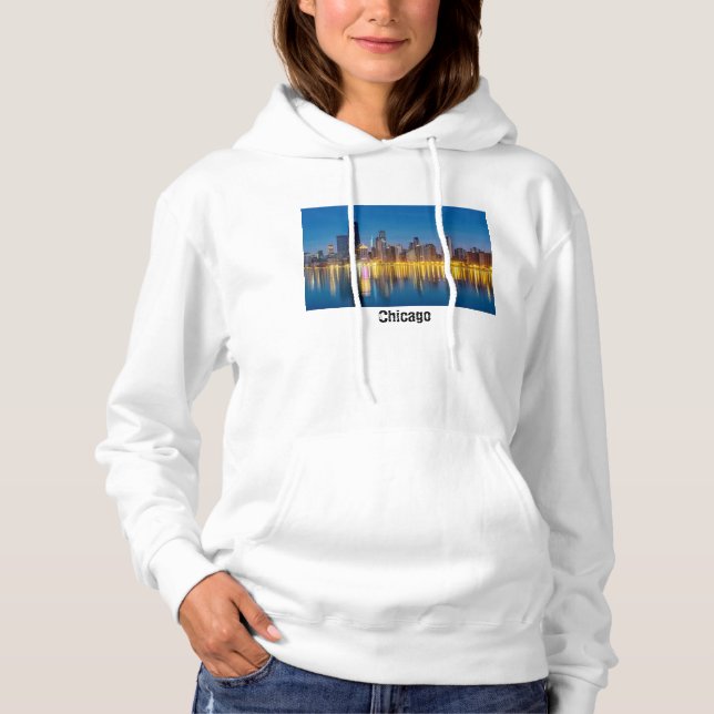 Chicago Dawn Cityscape Hoodie (Front)