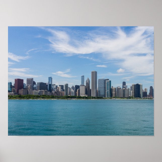 Chicago Day Cityscape Poster (Front)