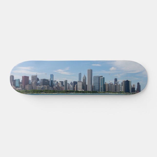 Chicago Day Cityscape Skateboard Deck (Horz)