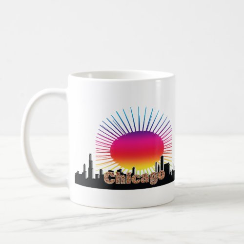 Chicago _ Deep Dish Pizza Lettering Coffee Mug