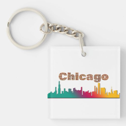 Chicago _ Deep Dish Pizza Style Keychain